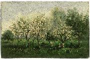 Charles-Francois Daubigny Apple Trees in Blossom oil on canvas
